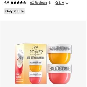 Sol de Janeiro Mini Cream Duo in Vibrant Yellow and Pink